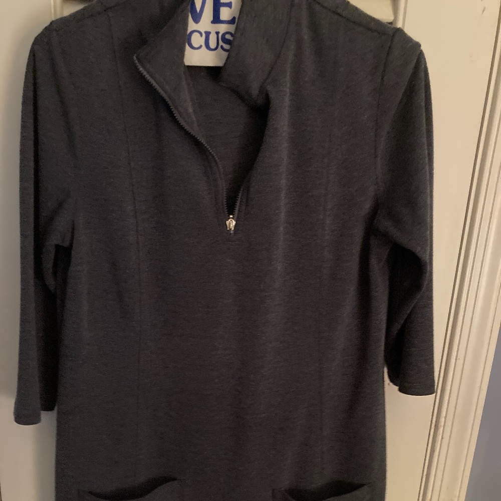 Ponte Knit Tunic, Blue